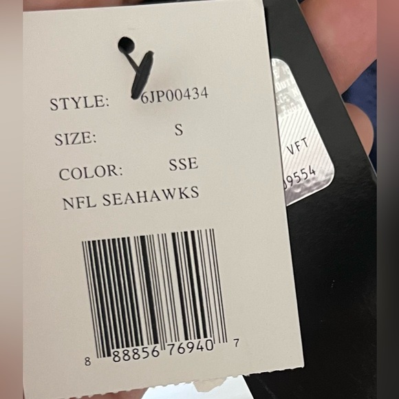 NWT Seattle Seahawks mesh hooded full zip jacket Navy Blue women’s L - Picture 6 of 14